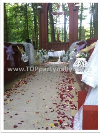 Svatební špalír lemoval koberec